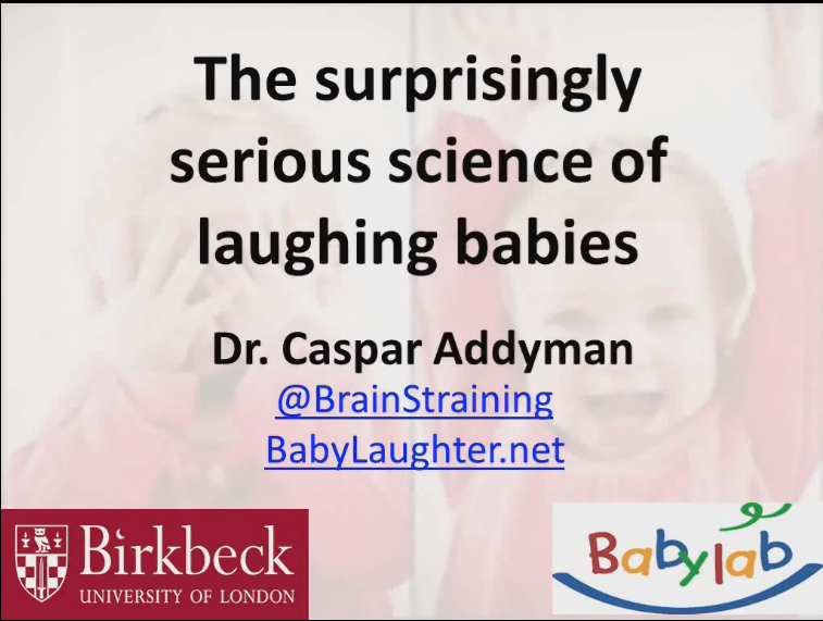 Caspar Addyman Science of Baby Laughter science Week