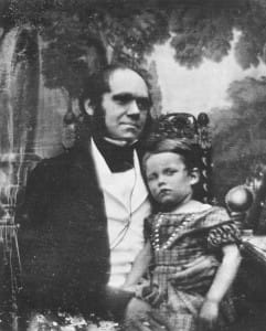 Charles Darwin with his eldest son William